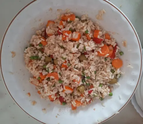 Ensalada de arroz tres delicias